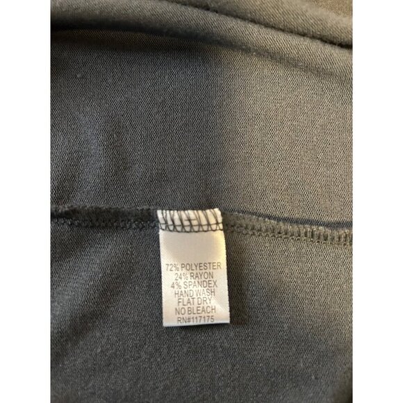 Logix Grey Half Sleeve Wide Neck Draped Tunic Top SZ Petite Small - Picture 7 of 9